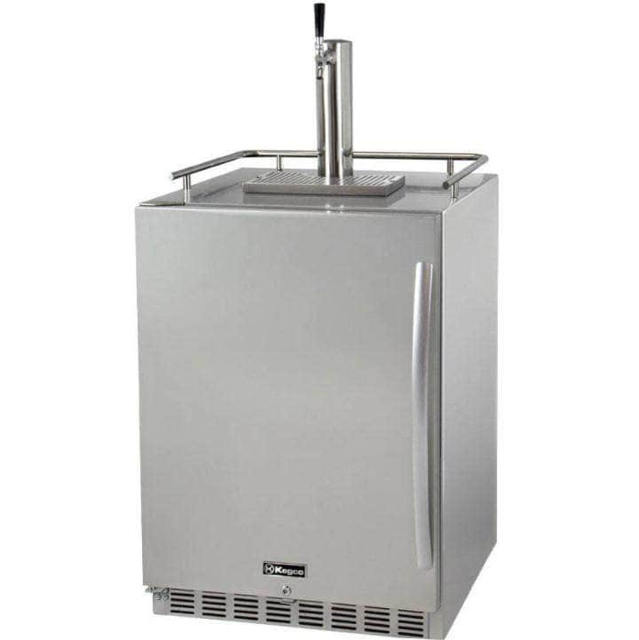 Kegco 24" Wide Single All Stainless Steel Outdoor Built-In Left Hinge Kegerator with Kit (HK38SSU-L-1) - PrimeFair