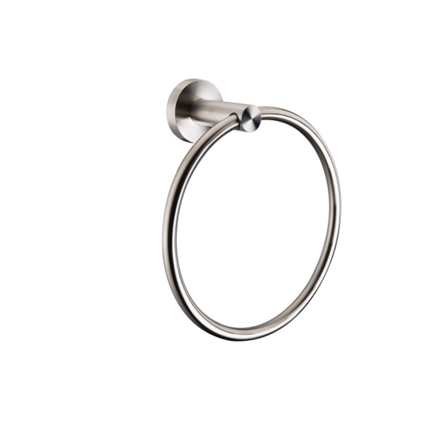 Lexora Bagno Nera Stainless Steel Towel Ring - Satin Nickel LTR16152SN