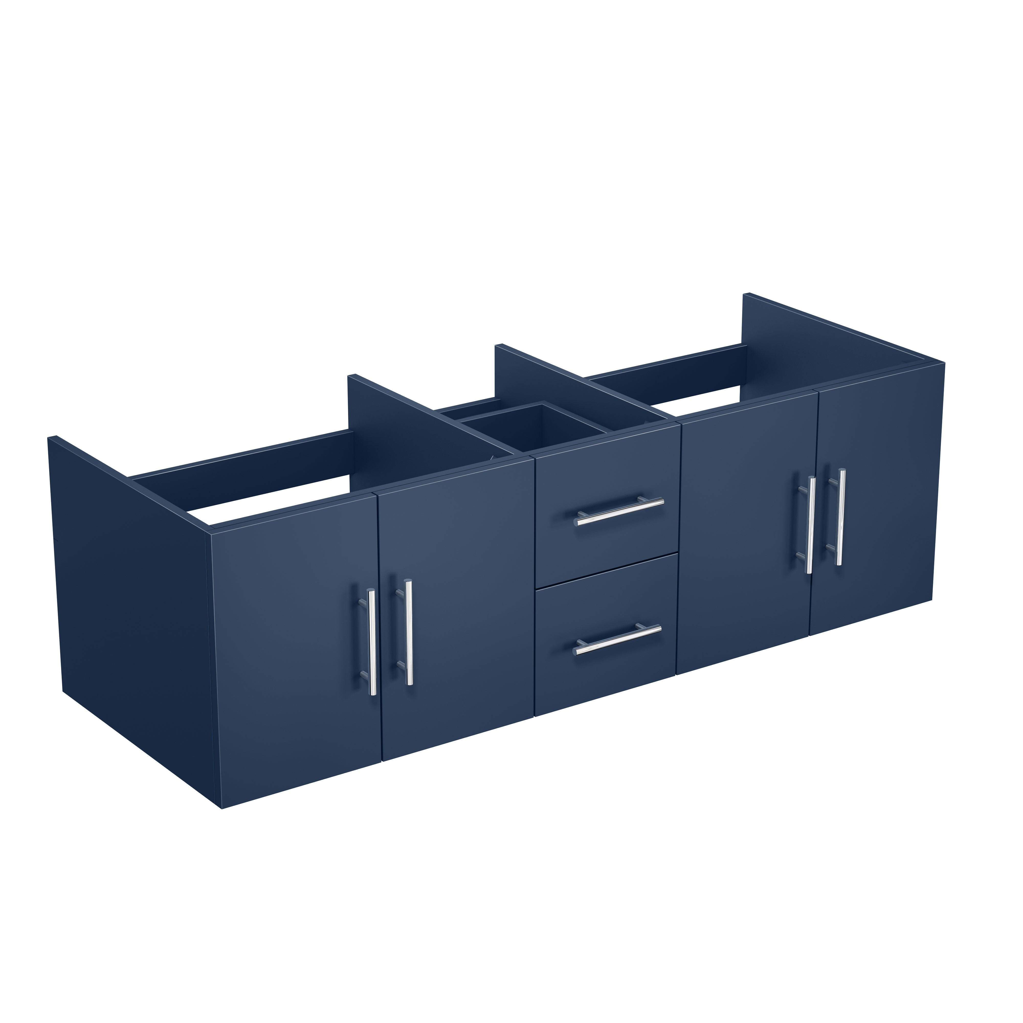 Lexora Geneva 60" Navy Blue Vanity Cabinet Only LG192260DE00000