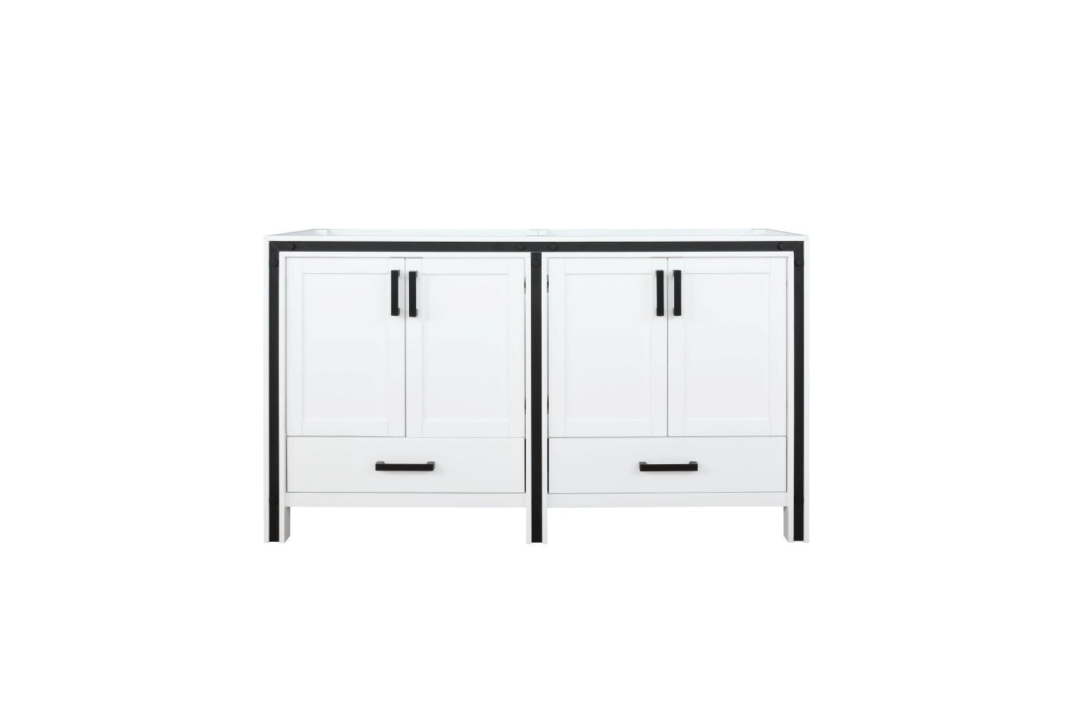 Lexora Ziva 60" White Vanity Cabinet Only LZV352260SA00000