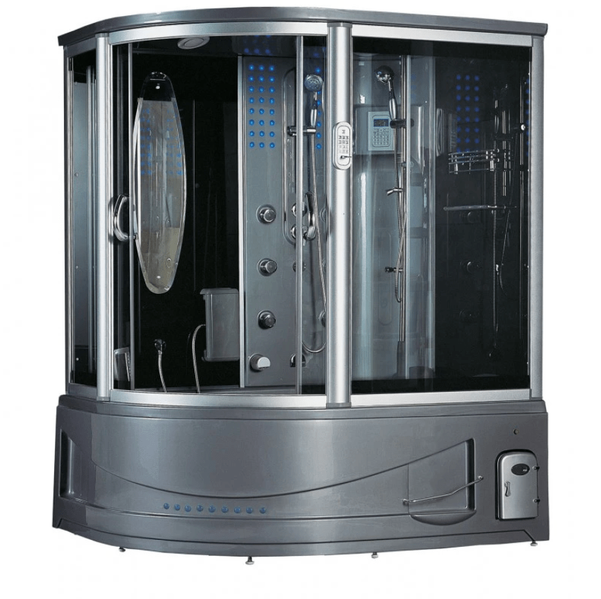 Maya Bath Siena Grey 2-Person Freestanding Steam Shower 116 - PrimeFair