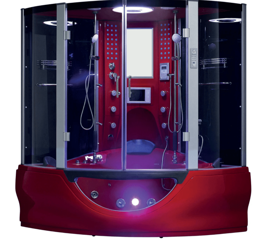 Maya Bath Valencia Red 2-Person Freestanding Steam Shower 109 - PrimeFair