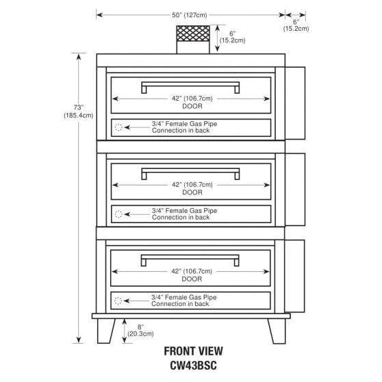 Peerless Triple Stack Gas Bake Oven