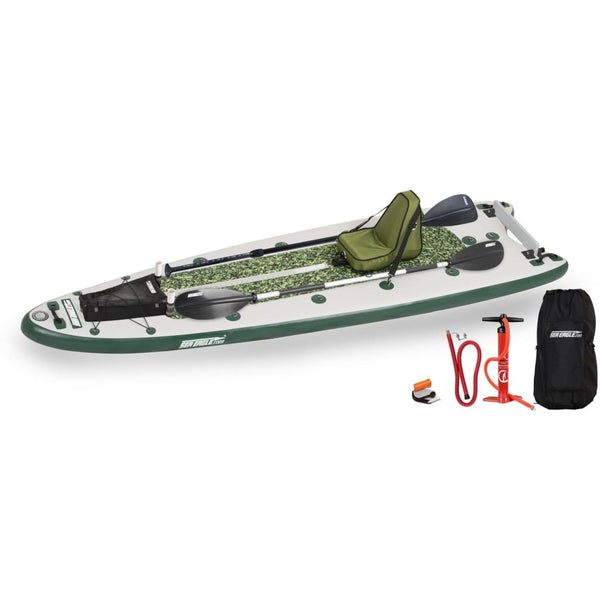 Sea Eagle FishSUP™ 126 Inflatable Fishing Stand-Up Paddleboard Deluxe Package - FS126K_D - PrimeFair