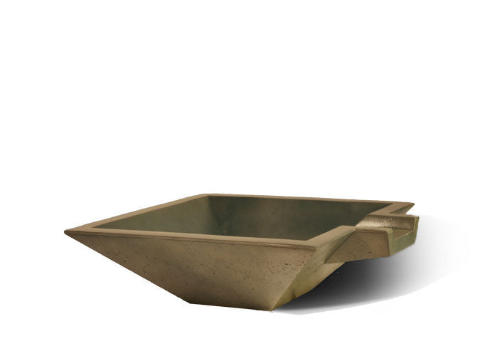 Slick Rock Concrete 30" Spill Square Water Bowl
