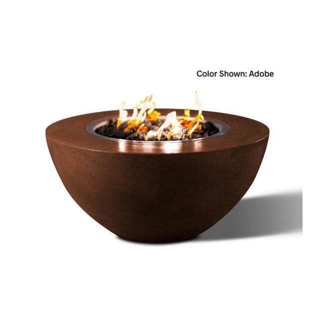 Slick Rock Concrete 34" Oasis Round Fire Bowl with Match Ignition