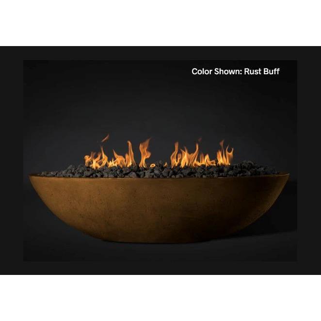 Slick Rock Concrete 60" Oasis Oval Fire Bowl with Electronic Ignition