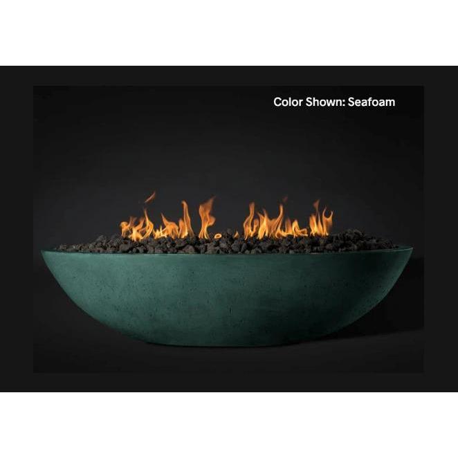 Slick Rock Concrete 60" Oasis Oval Fire Bowl with Electronic Ignition