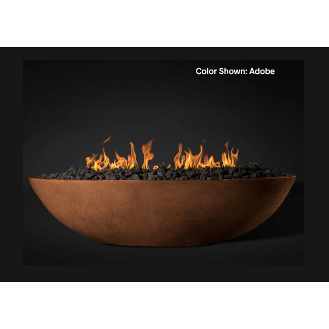 Slick Rock Concrete 60" Oasis Oval Fire Bowl with Match Ignition