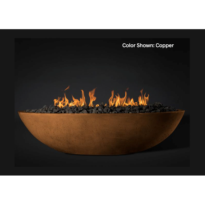 Slick Rock Concrete 60" Oasis Oval Fire Bowl with Match Ignition