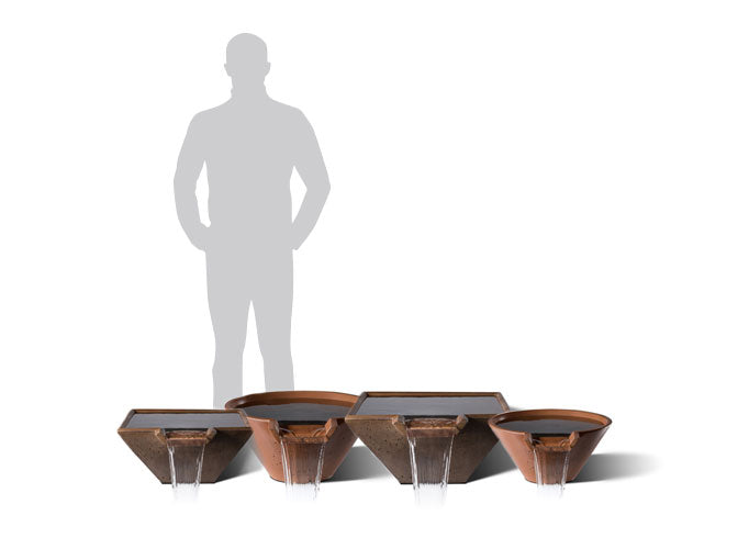 Slick Rock Concrete 29” Cascade Square Bowls