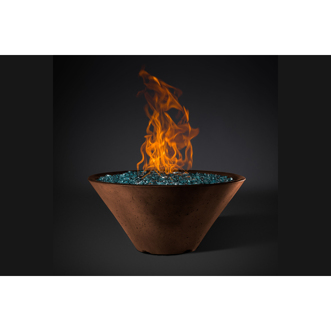 Slick Rock Concrete Ridgeline Conical Fire Bowl with Electronic Ignition