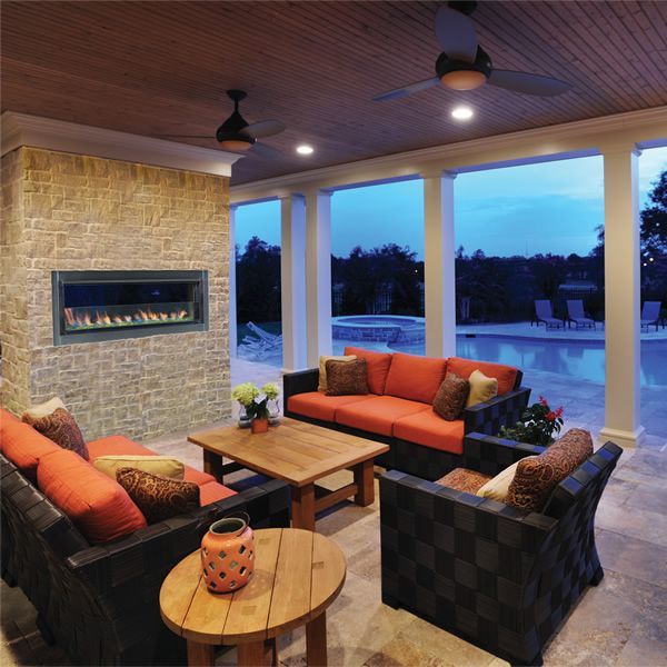 Superior Fireplaces 43 Linear Outdoor Fireplace Electronic - VRE4543