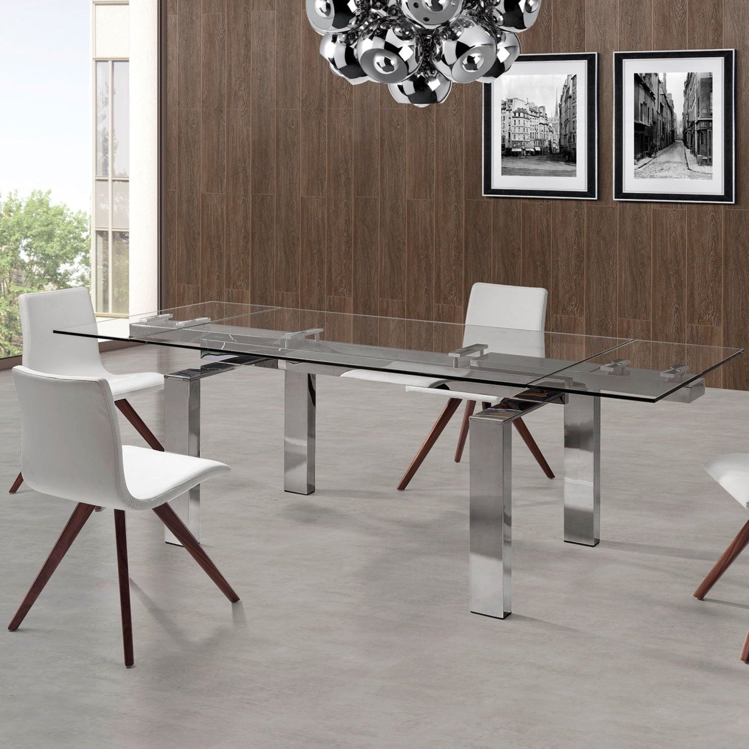 Whiteline Mod - Cuatro Extendable Dining Table DT1234 - PrimeFair