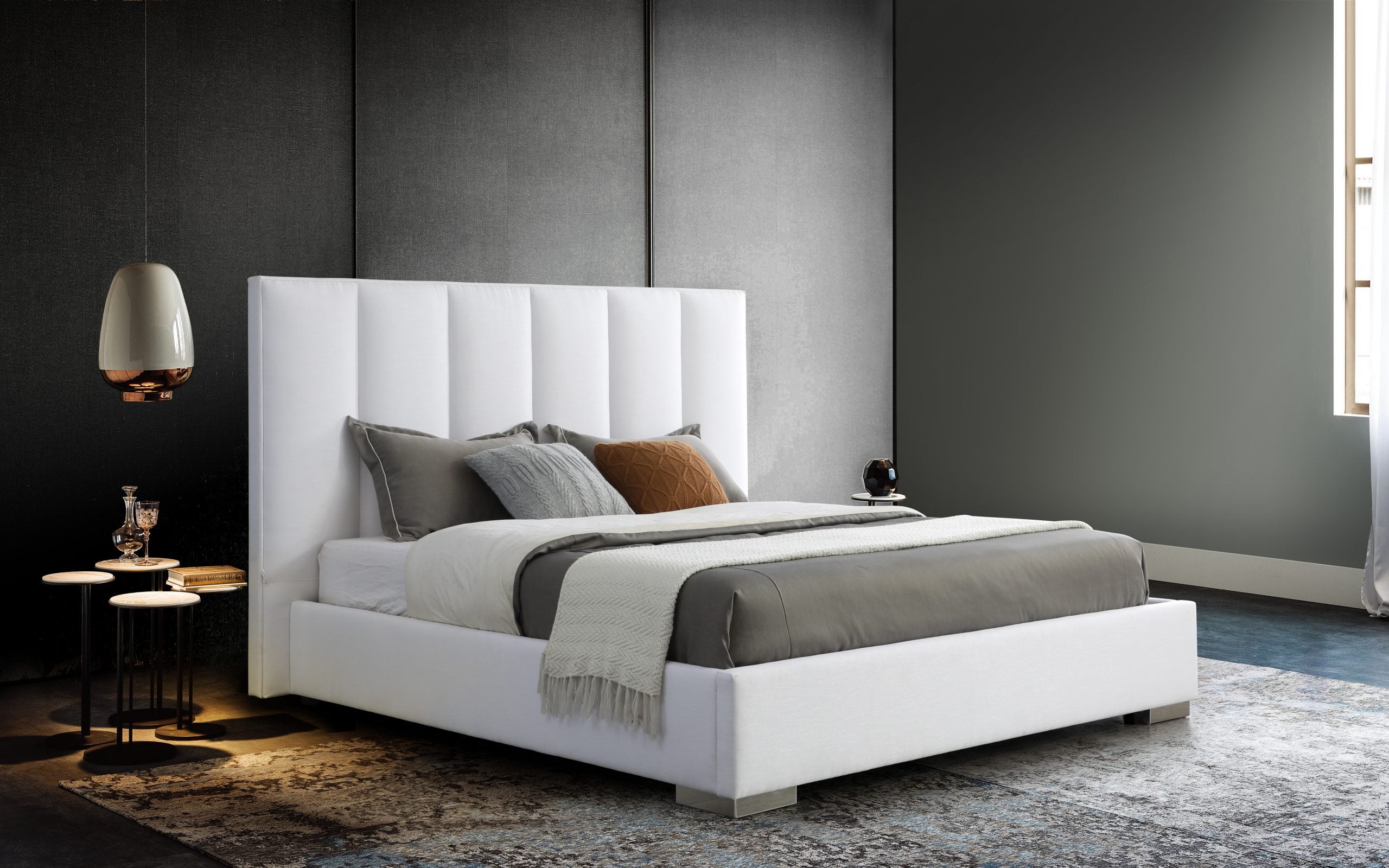 Whiteline Mod - Velvet King Bed BK1655 - PrimeFair