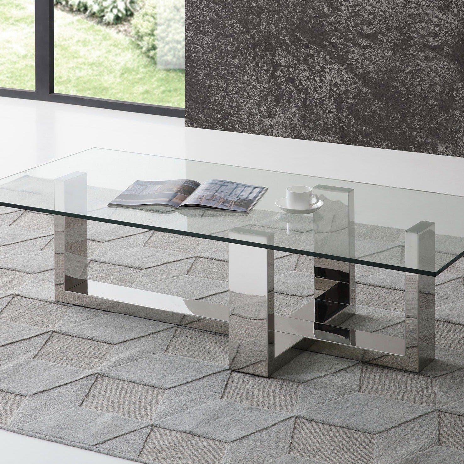 Whiteline Mods - Clear Blake Coffee Table CT1439- Clear - PrimeFair