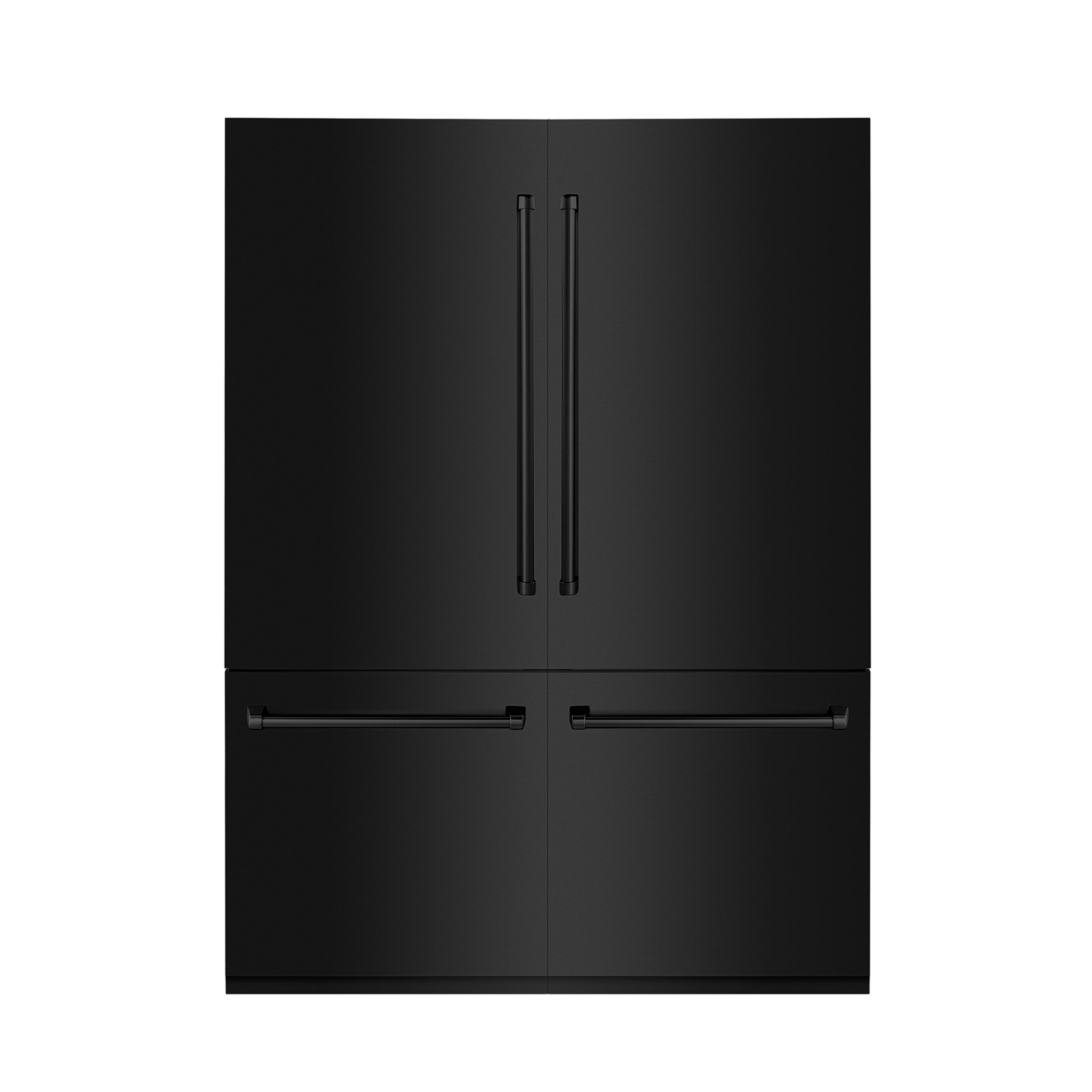 ZLINE 60 in. 32.2 cu. ft. Built-In 4-Door French Door Refrigerator with Internal Water and Ice Dispenser in Black Stainless Steel (RBIV-BS-60)