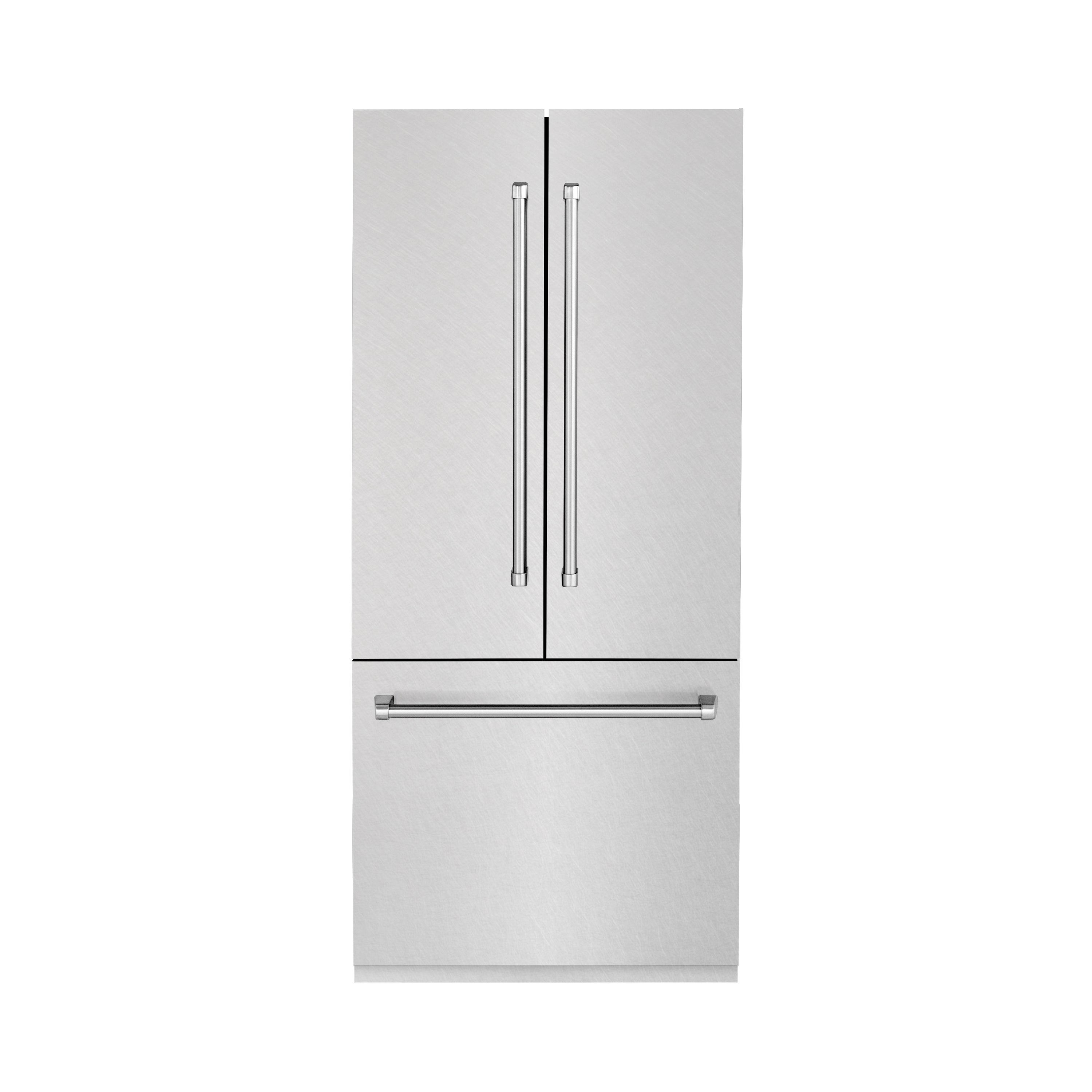 ZLINE 36 in. 19.6 cu. ft. Built-In 2-Door Bottom Freezer Refrigerator with Internal Water and Ice Dispenser in Fingerprint Resistant Stainless Steel (RBIV-SN-36)