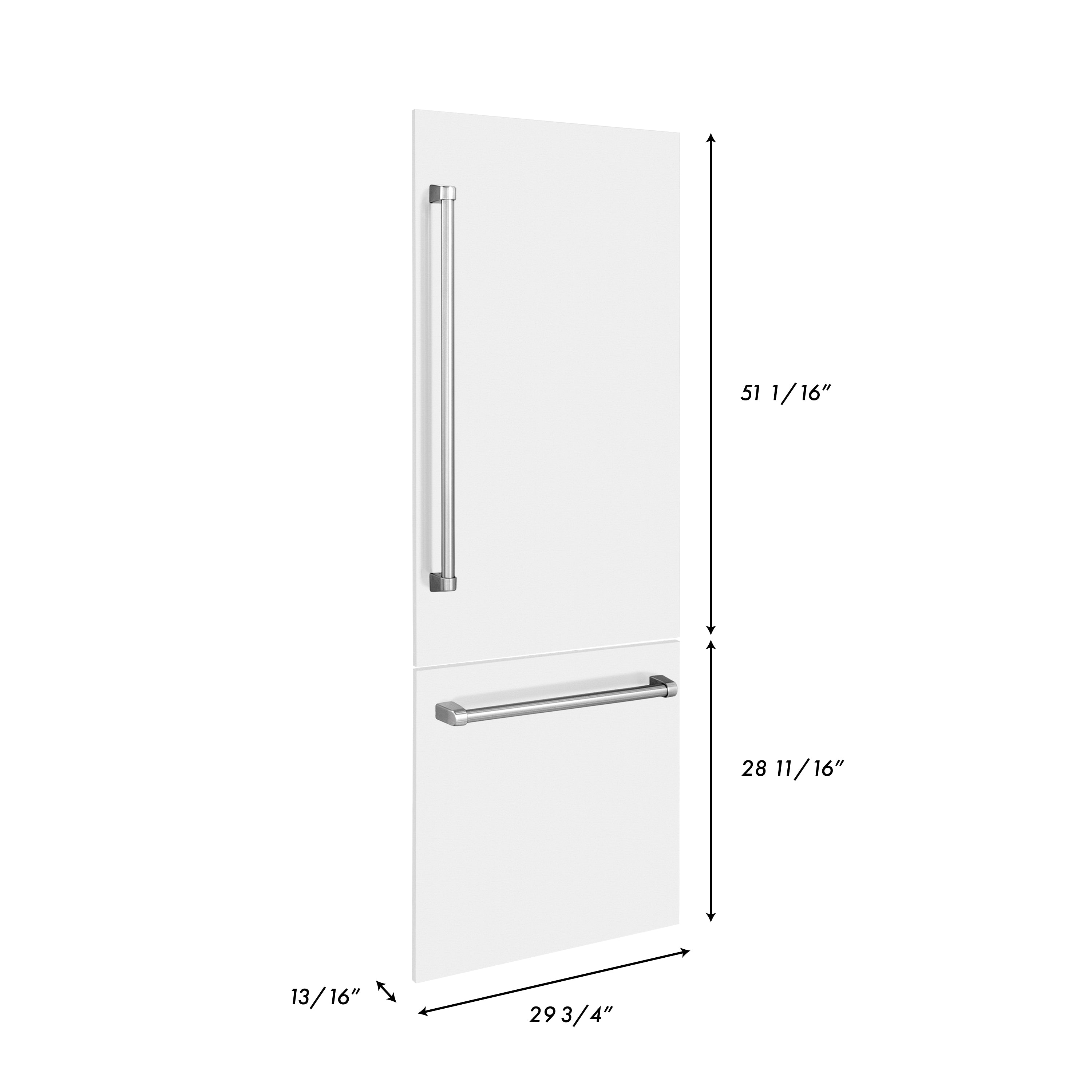 Panels & Handles Only- ZLINE 30 in. Refrigerator Panels in White Matte for a 30 in. Built-in Refrigerator (RPBIV-WM-30)