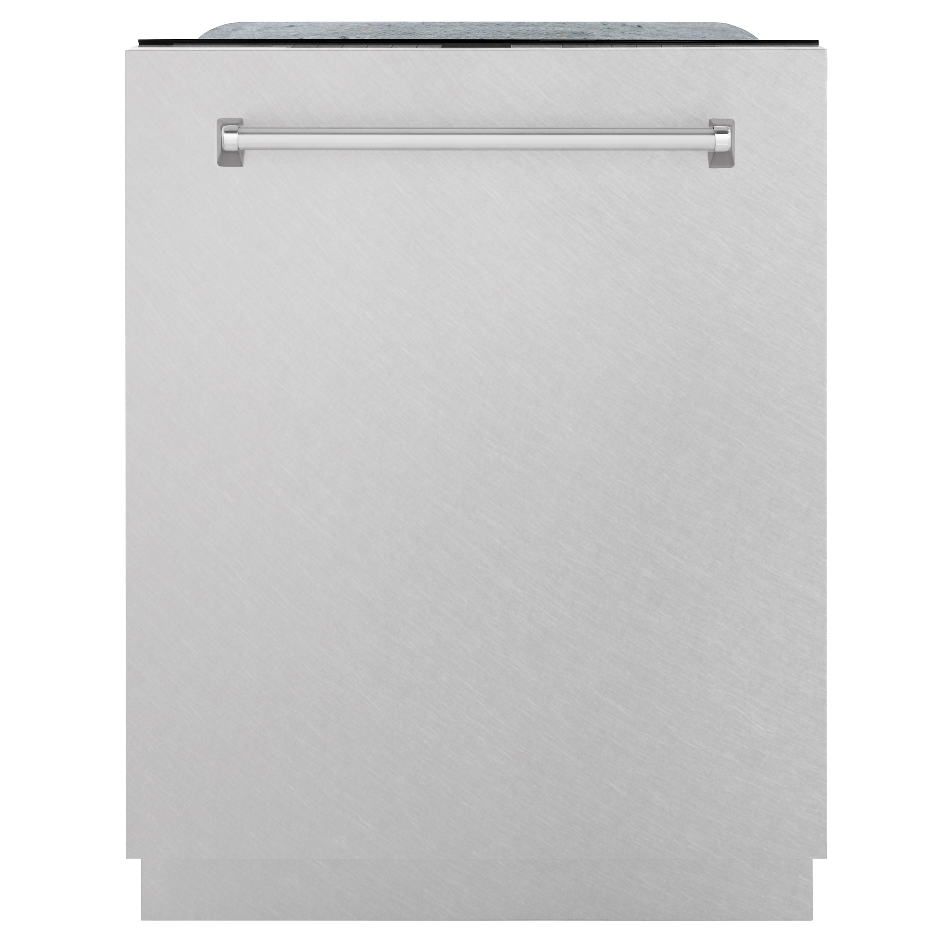 ZLINE 24 in. Panel-Included Monument Series 3rd Rack Top Touch Control Dishwasher with Fingerprint Resistant Stainless Steel Door, 45dBa (DWMT-SN-24)