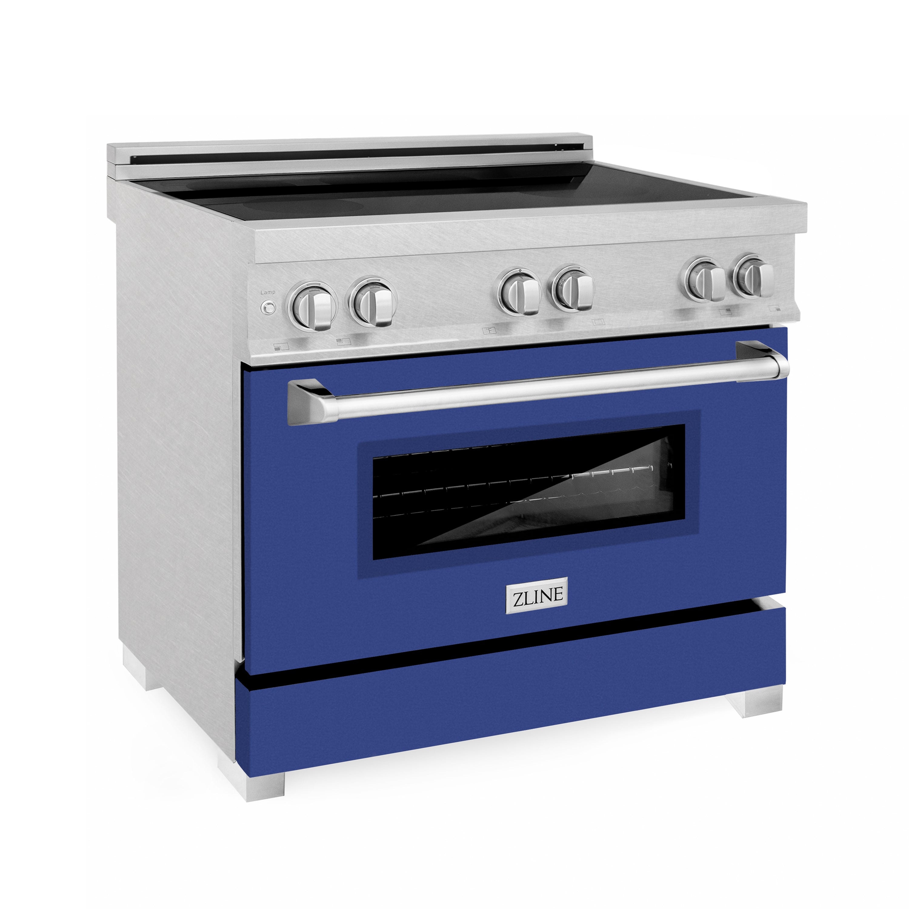 ZLINE 36 in. Induction Range in Fingerprint Resistant Stainless Steel with Blue Matte Door (RAINDS-BM-36)