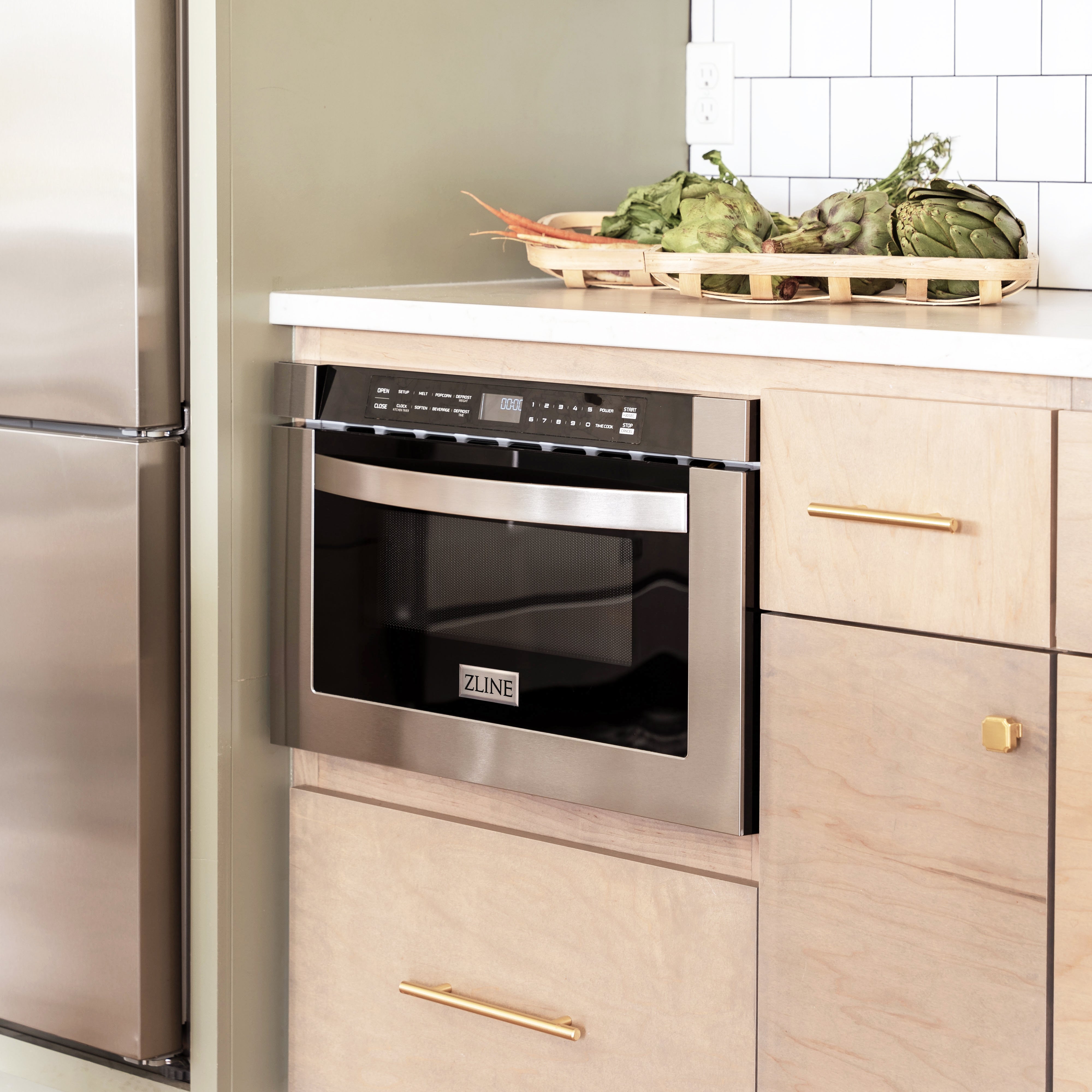 ZLINE 24 in. 1.2 cu. ft. Stainless Steel Built-in Microwave Drawer (MWD-1)