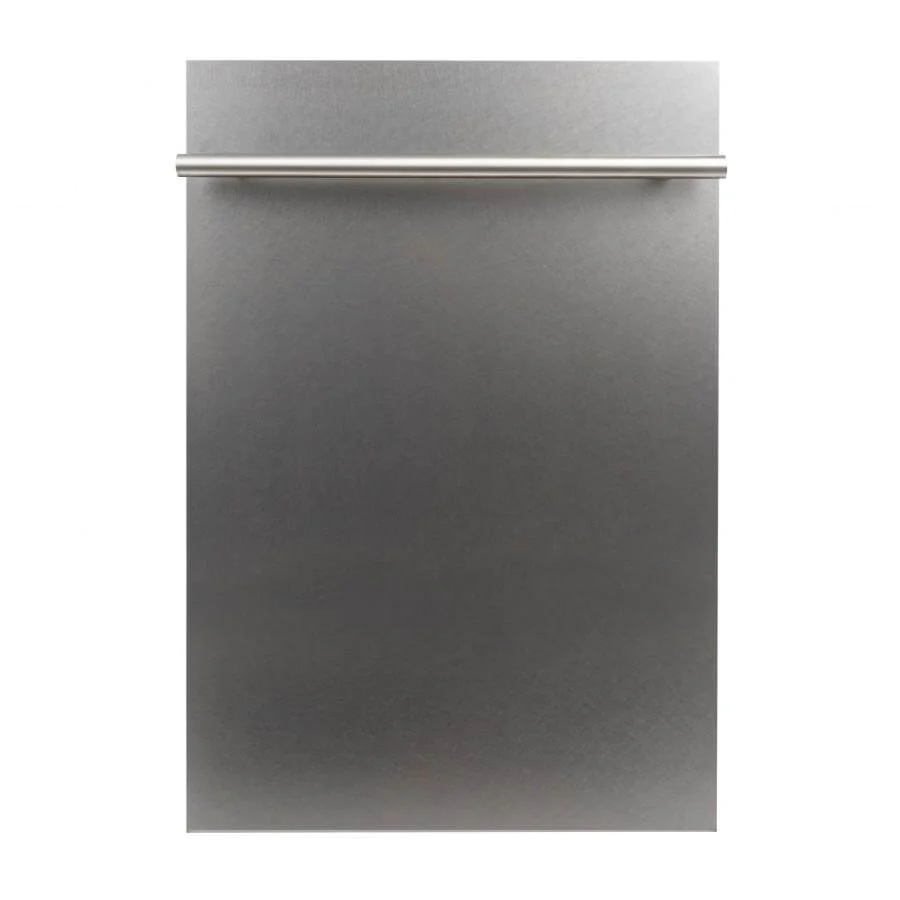 ZLINE 18 in. Compact Top Control Dishwasher with Fingerprint Resistant Stainless Steel Panel and Modern Style Handle, 52 dBa (DW-SN-18)