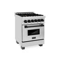 ZLINE Autograph Edition 24" 2.8 cu. ft. Dual Fuel Range with Gas Stove and Electric Oven in Stainless Steel with Accents