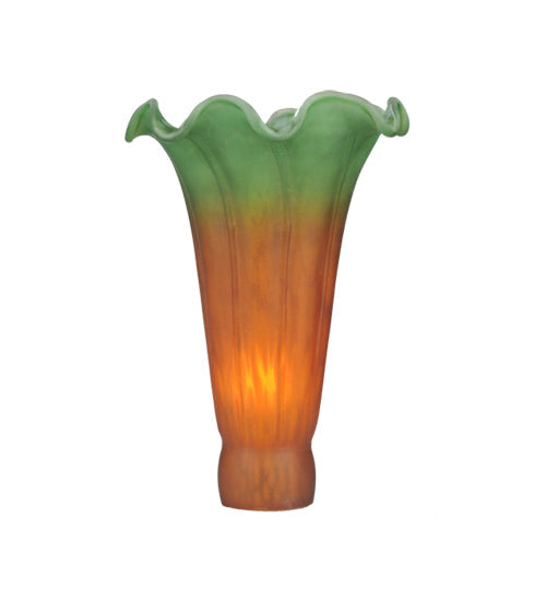 Meyda 3.5"W X 5"H Amber/Green Pond Lily Shade '10174