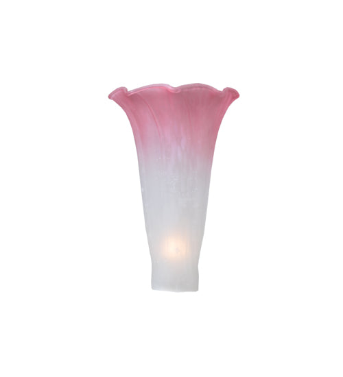 Meyda 3"W x 5"H White/Pink Lily Shade '10187