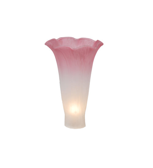 Meyda 3"W x 5"H White/Pink Lily Shade '10187