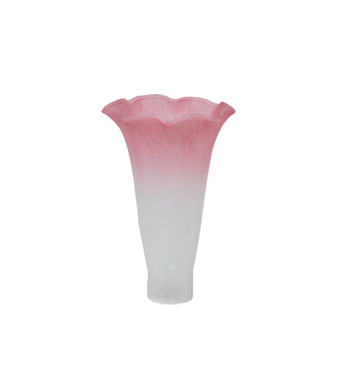 Meyda 3"W x 5"H White/Pink Lily Shade '10187