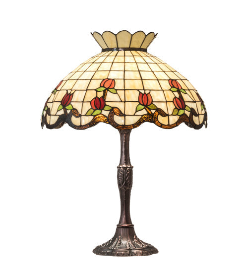 Meyda  26" High Roseborder Table Lamp - 104175