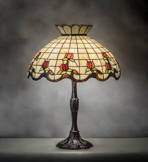 Meyda  26" High Roseborder Table Lamp - 104175