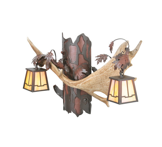 Meyda 23.5" Wide Antlers Fallow Deer 2 Light Wall Sconce- 106612