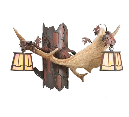 Meyda 23.5" Wide Antlers Fallow Deer 2 Light Wall Sconce- 106612