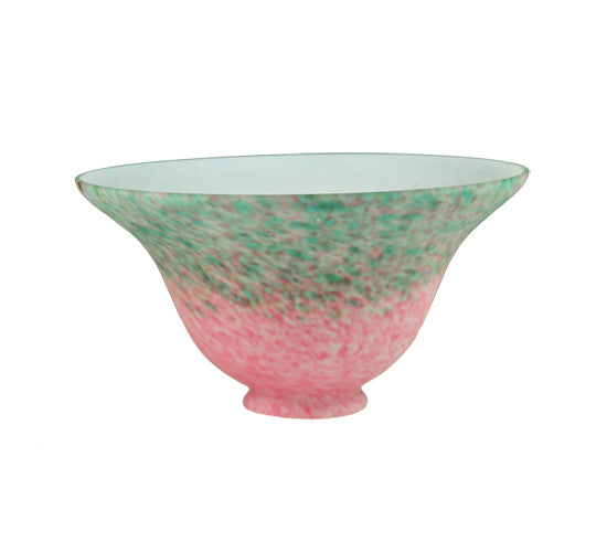 Meyda  7.5" Wide Pate-de-Verre Bell Pink & Green Shade '10748