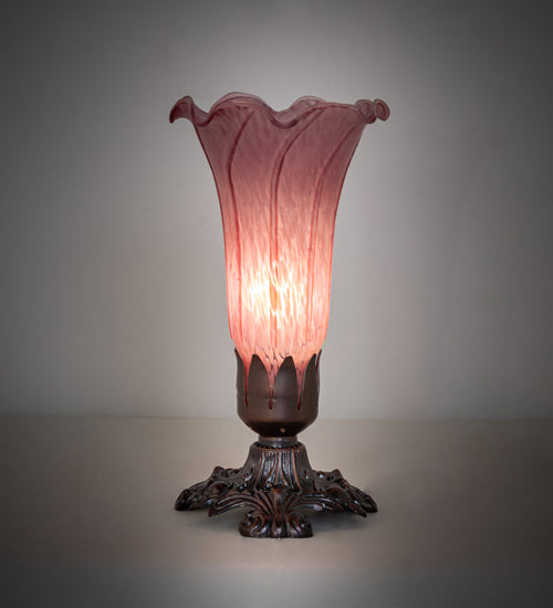 Meyda  7.5" High Lavender Pond Lily Mini Lamp '11336