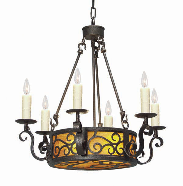 Meyda 24" Wide Delano 6 Light Chandelier '115166