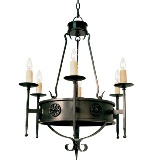 Meyda 30" Wide Lorenzo 6 Light Chandelier '115168