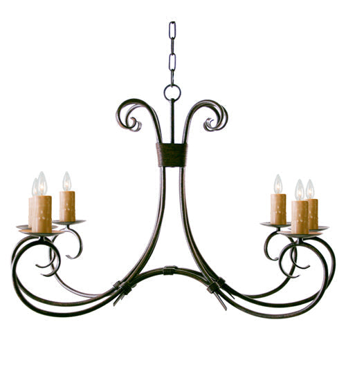 Meyda 36" Long Elon 6 Light Oblong Chandelier '115240