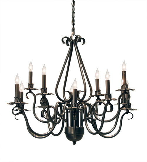 Meyda 30" Wide Caleb 12 Light Chandelier 115373