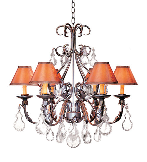 Meyda 28" Wide French Elegance 6 Light Chandelier- 115435