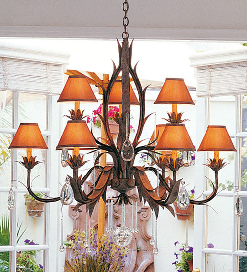 Meyda 36" Wide Slenderleaf 9 Light Chandelier 115594