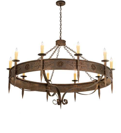 Meyda 66" Wide Calandra 10 Light Chandelier 115623