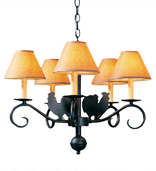 Meyda 24" Wide Animal 5 Light Chandelier 115631