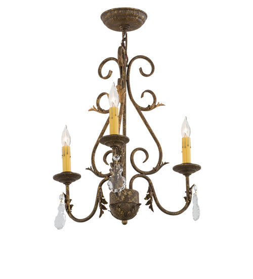 Meyda 18" Wide French Elegance 3 Light Chandelier- 115925