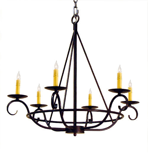 Meyda 32" Wide Estrella 6 Light Chandelier 115989