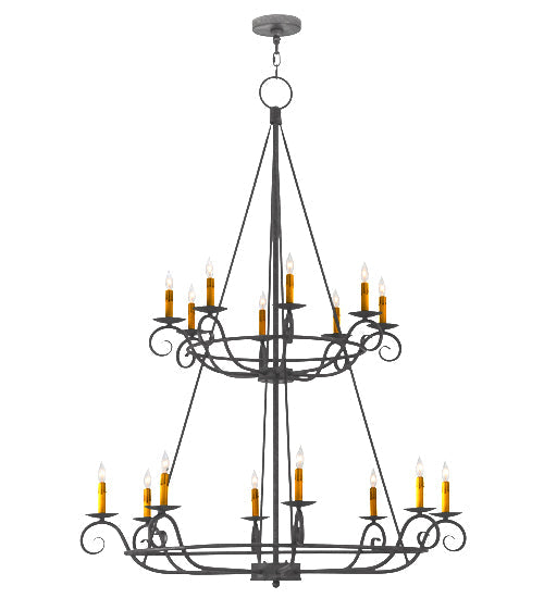 Meyda 45"W Estrella 16 LT Two Tier Chandelier 116031