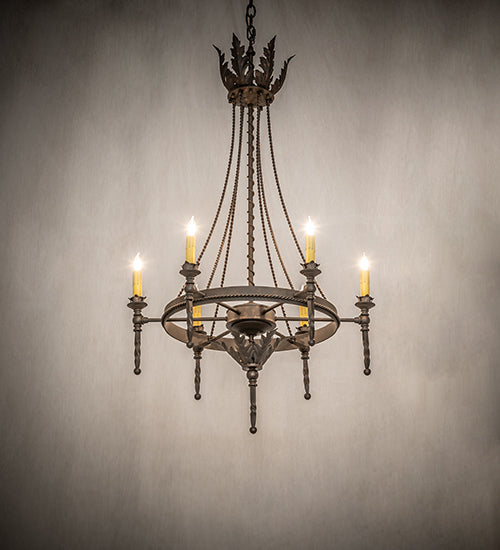 Meyda 24" Wide Amaury 6 Light Chandelier 116297